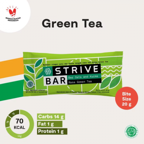 STRIVE Energy Bar - Bite Size - Green Tea - 1 BOX isi 5